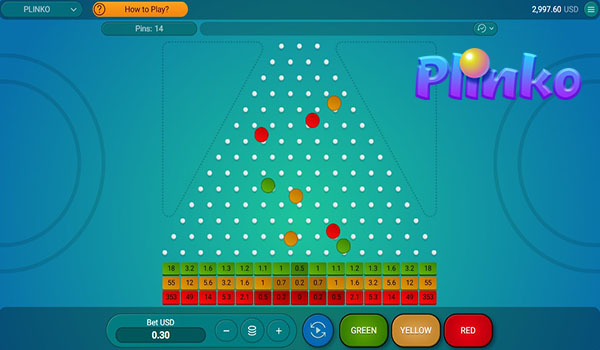 Plinko online game.